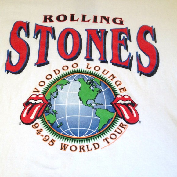 Original Rolling Stones Voodoo Lounge Tour T-shirt 94-95 Size XL USA & Free CD - Picture 3 of 12
